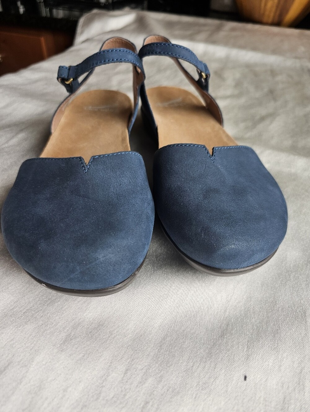 Dansko ROWAN Milled Nubuck Mary Jane Sandals in Navy Sz EU39/US8.5-9 - Picture 3 of 14